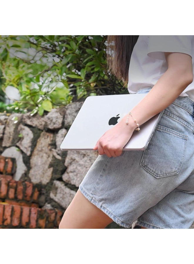 M.A&F's Case Compatible for New MacBook Air 13.6 inch 2025 2024 2022 Release,M4 A3240 M3 A3113 M2 A2681 Touch ID,M2 M3 M4 Air 13" Laptop Protective Plastic Hard Shell Cover,Smooth Shiny,Crystal Clear - Image 2